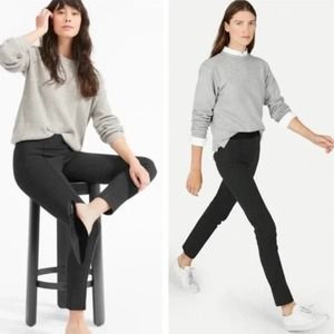 3/$20 Everlane Side Zip Stretch Skinny Leg Crop Ponte Pant Charcoal Grey 0